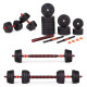Adjustable Dumbbells 2x20 kg Barbell Set 40 kg Bar, MOVEPRO