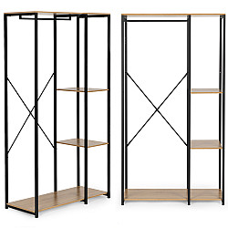 Pastatoma pakaba su lentynomis rusvos spalvos ModernHome