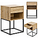 ModernHome Nightstand with Drawer and Shelf