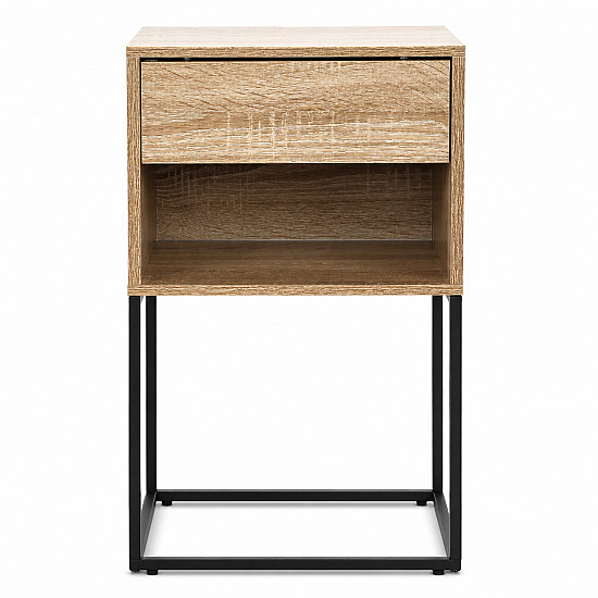 ModernHome Nightstand with Drawer and Shelf