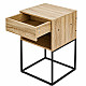 ModernHome Nightstand with Drawer and Shelf