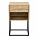 ModernHome Nightstand with Drawer and Shelf