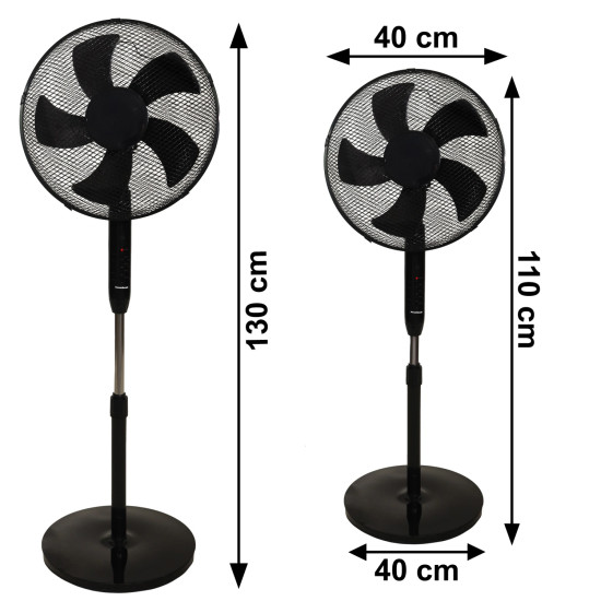 Juodas ventiliatorius 45 W su nuotolinio valdymo pultu Elektronika ir buitiniai prietaisai LONGWELL INDUSTRIAL LTD