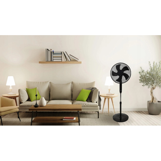 Juodas ventiliatorius 45 W su nuotolinio valdymo pultu Elektronika ir buitiniai prietaisai LONGWELL INDUSTRIAL LTD