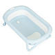 Foldable Travel Baby Bathtub with Drain Hole, Gray