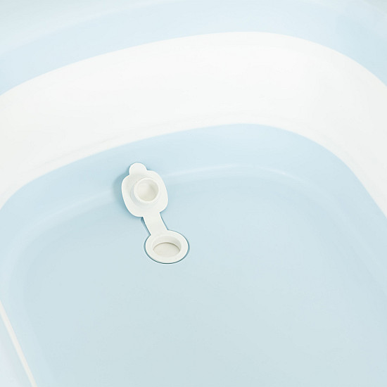 Foldable Travel Baby Bathtub with Drain Hole, Gray