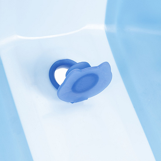Sulankstoma mėlyna kelioninė kūdikių vonelė su išleidimo anga ECOTOYS