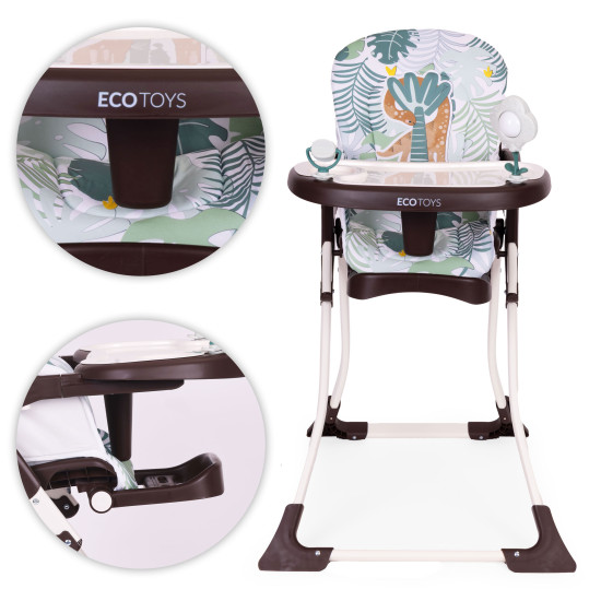 Sulankstoma maitinimo kėdutė su žaislais ECOTOYS