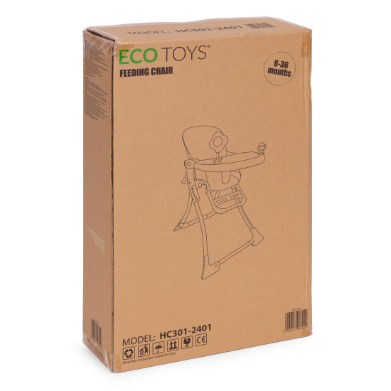 Sulankstoma maitinimo kėdutė su žaislais ECOTOYS