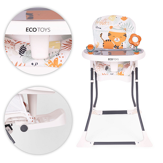 ECOTOYS kokkupandav lastetool koos mänguasjadega