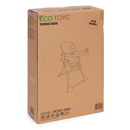 ECOTOYS kokkupandav lastetool koos mänguasjadega