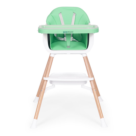 Vaikų maitinimo kėdutė 2-in-1 žalia ECOTOYS