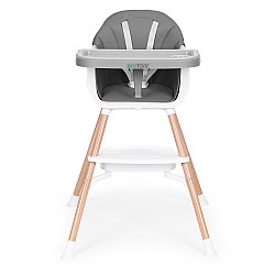 Vaikų maitinimo kėdutė 2-in-1 pilka ECOTOYS