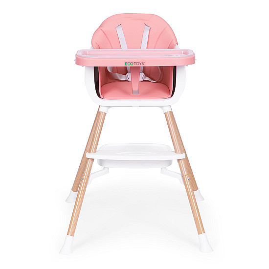 Laste söögitool „2-in-1“, roosa, „ECOTOYS“