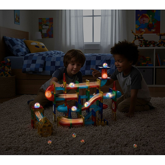 Magnetiniai LED konstruktoriaus blokai 105 vnt.