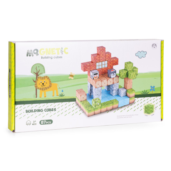 Magnetinių statybinių kaladėlių rinkinys 87 vnt. Konstruktoriai MULTISTORE