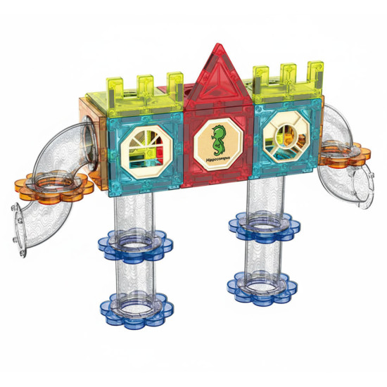 Magnetic 3D Construction Blocks Marble Run 113 Pieces Konstruktoriai MULTISTORE