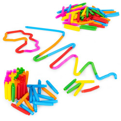 Spalvingi sensoriniai „Pop“ vamzdeliai vaikams 60 vnt.