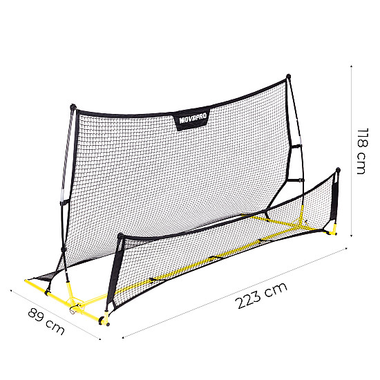 Pööratav jalgpallivärav Rebounder 220 x 120 cm MOVEPRO