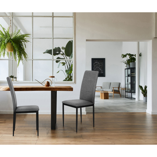 Valgomojo ir svetainės pilkos spalvos 4 kėdžių komplektas Foteliai ir kėdės ModernHome