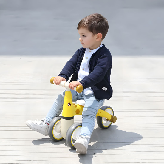 Geltonas balansinis dviratis Žirafa Dviračiai ECOTOYS