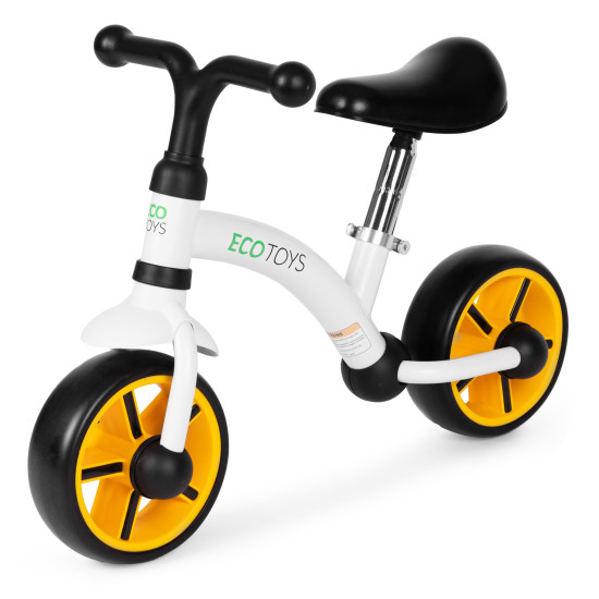 Juodas balansinis dviratis, EVA ratai, reguliuojama sėdynė Dviračiai ECOTOYS