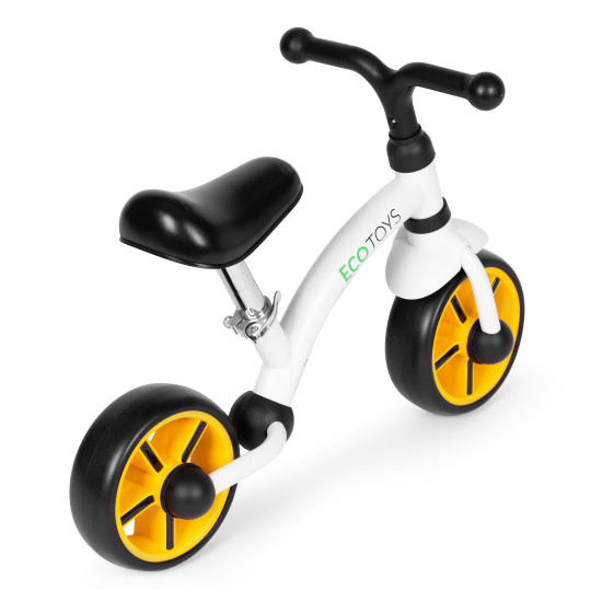 Juodas balansinis dviratis, EVA ratai, reguliuojama sėdynė Dviračiai ECOTOYS