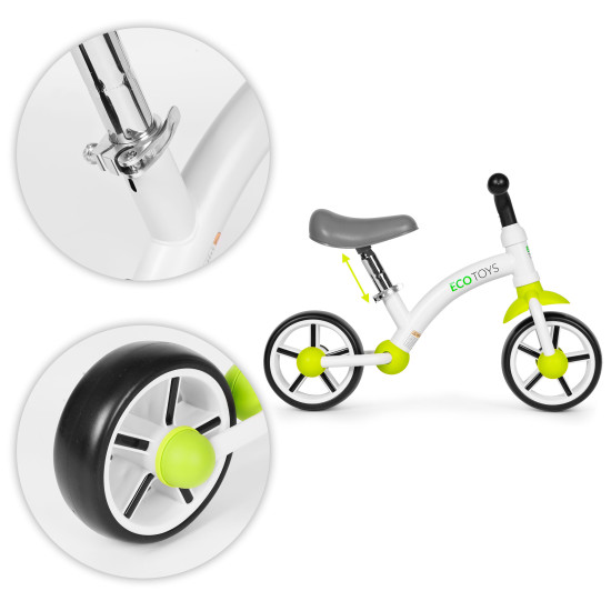 Vaikiškas žalias balansinis dviratis Dviračiai ECOTOYS