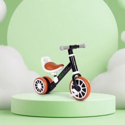 Juodas balansinis dviratis su pedalais 2in1
