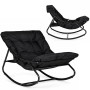 Black garden armchair with cushion by MultiGarden