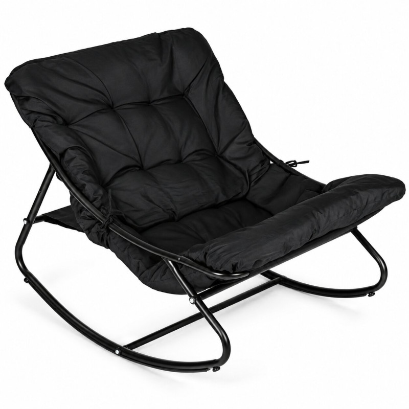 Black garden armchair with cushion by MultiGarden