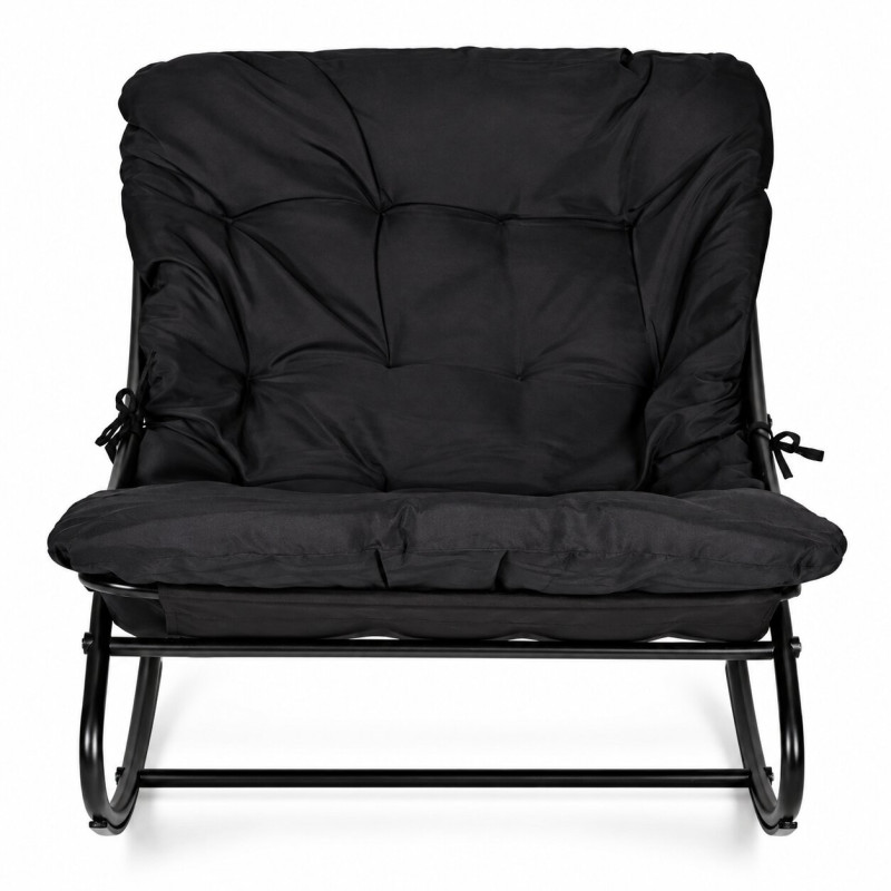 Black garden armchair with cushion by MultiGarden