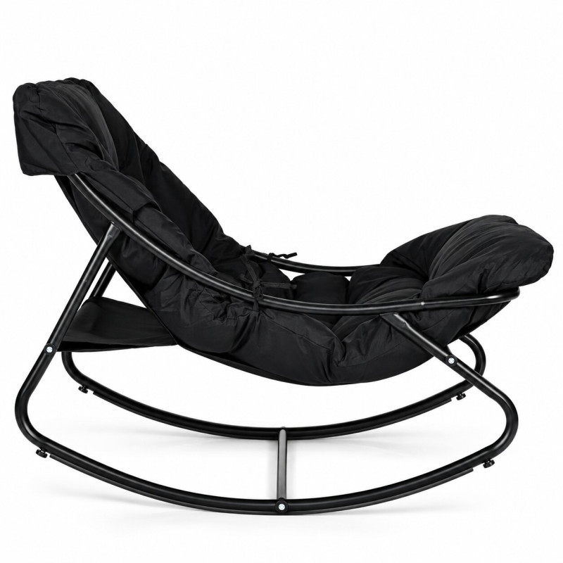 Black garden armchair with cushion by MultiGarden