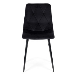 Valgomojo ir svetainės  juodos spalvos 4 kėdžių komplektas