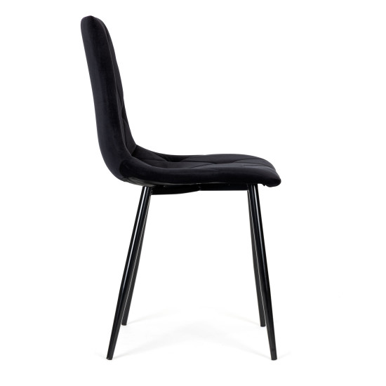 Valgomojo ir svetainės  juodos spalvos 4 kėdžių komplektas Foteliai ir kėdės ModernHome