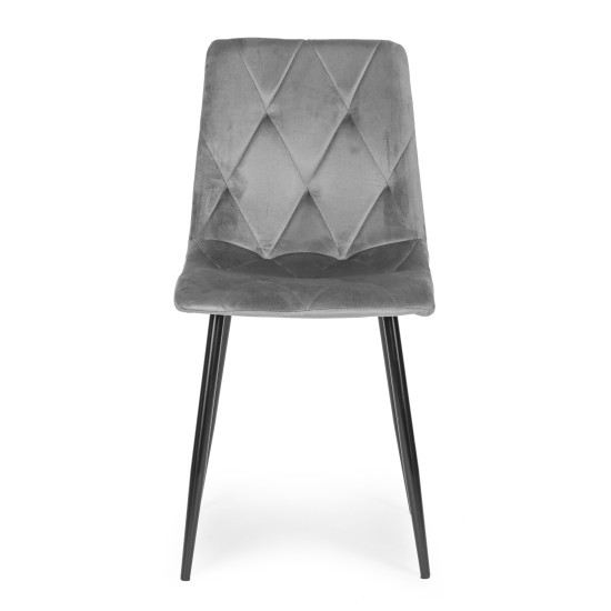 Valgomojo ir svetainės pilkų 4 kėdžių komplektas Foteliai ir kėdės ModernHome