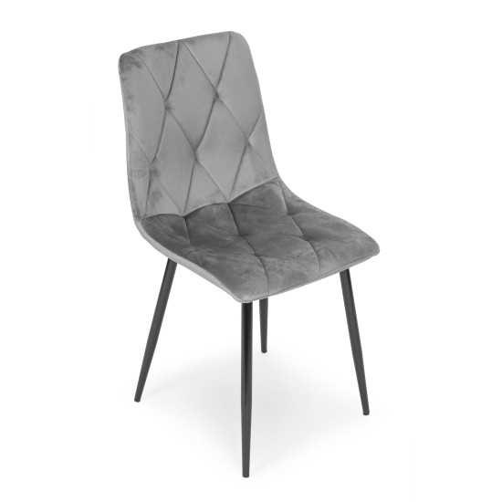 Valgomojo ir svetainės pilkų 4 kėdžių komplektas Foteliai ir kėdės ModernHome