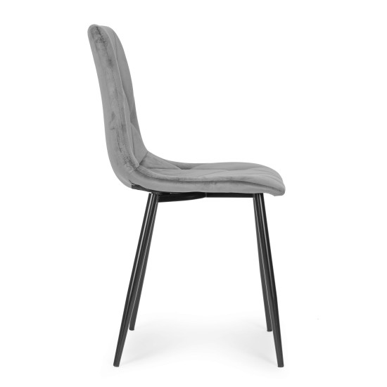 Valgomojo ir svetainės pilkų 4 kėdžių komplektas Foteliai ir kėdės ModernHome