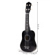 Juoda medinė ukulelė vaikams Muzikos instrumentai ECOTOYS