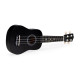 Juoda medinė ukulelė vaikams Muzikos instrumentai ECOTOYS