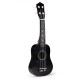 Juoda medinė ukulelė vaikams Muzikos instrumentai ECOTOYS