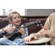 Juoda medinė ukulelė vaikams Muzikos instrumentai ECOTOYS