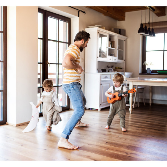 Medinė ukulelė vaikams Muzikos instrumentai ECOTOYS