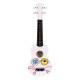 Vaikiška balta medinė ukulelė Muzikos instrumentai ECOTOYS