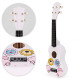 Vaikiška balta medinė ukulelė Muzikos instrumentai ECOTOYS