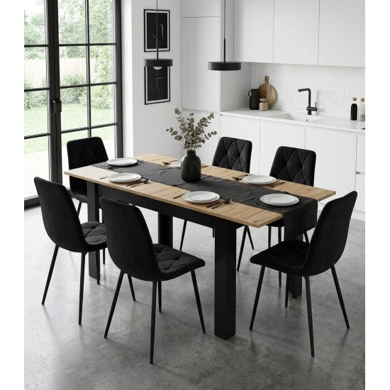Stačiakampis išsiskleidžiamas stalas 120–160 × 80 cm