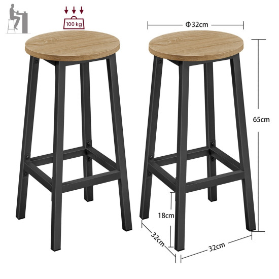 Baro kėdžių rinkinys 2 vnt Foteliai ir kėdės LEOBERT