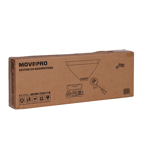 Badmintono rinkinys su sulankstomu tinklu 300 x 156 cm MOVEPRO