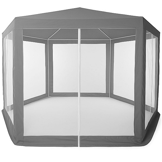 Pilka sodo palapinė 2x2x2 m su tinkleliu nuo uodų MultiGarden