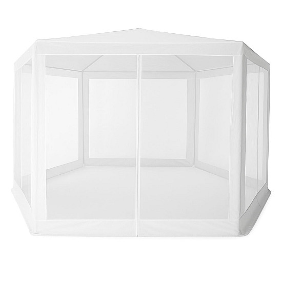 Balta sodo palapinė 2x2x2 m su tinkleliu nuo uodų MultiGarden